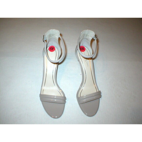 New Womens Kenneth Cole Sandals Heels Beige Nude Dress Work Shoes Patent 10 Open - Picture 3 of 7